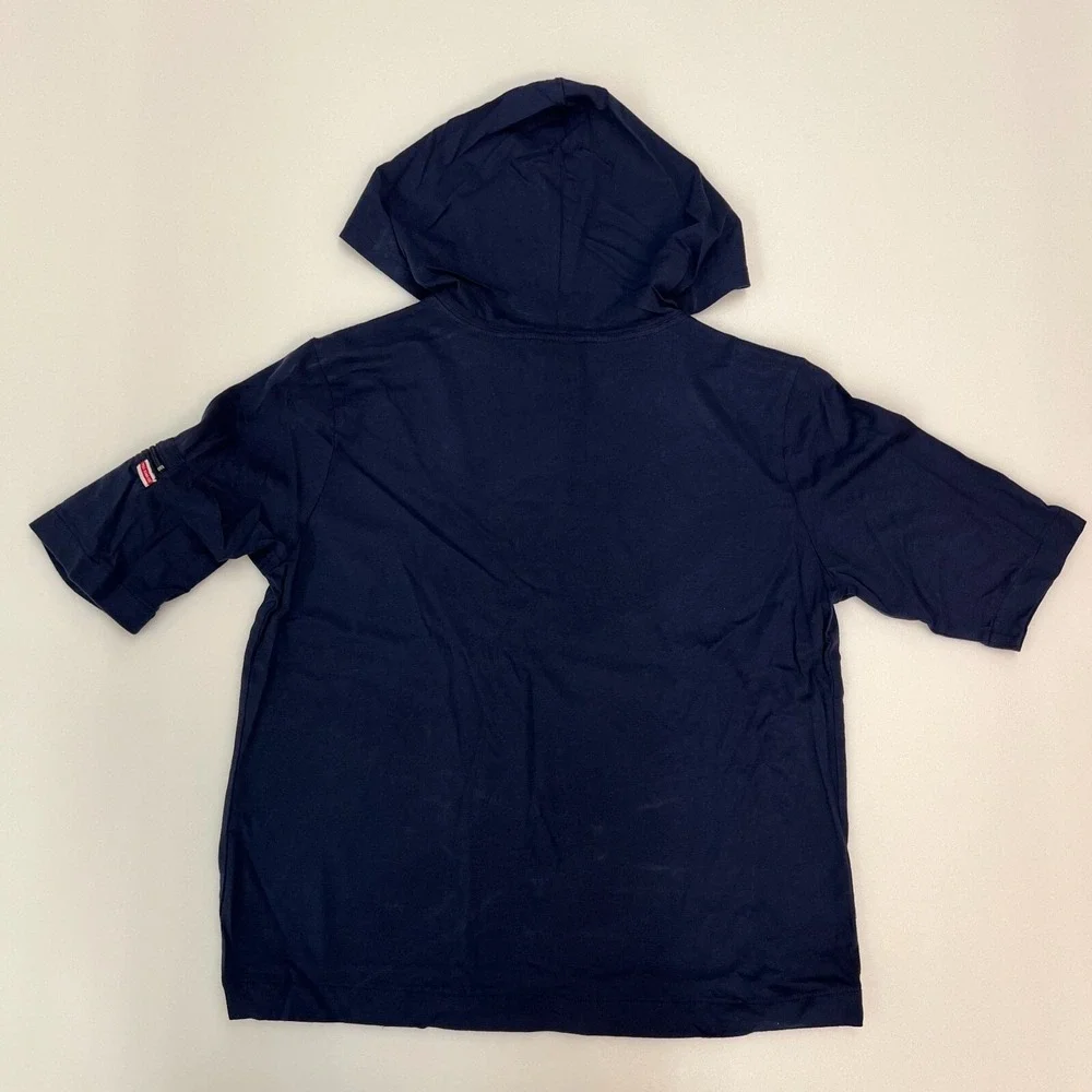 Polo Jeans Company‎ Hooded T-Shirt Short Sleeve Navy Blue Youth Size L VTG NWT